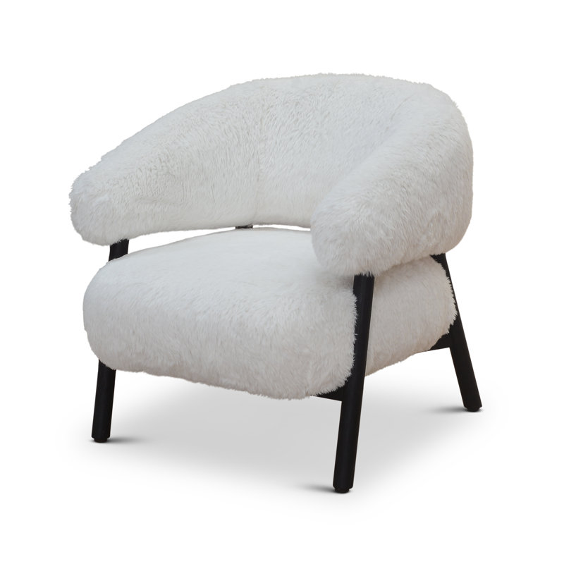 Tufted Arm Chair Chair with Ottoman, Black