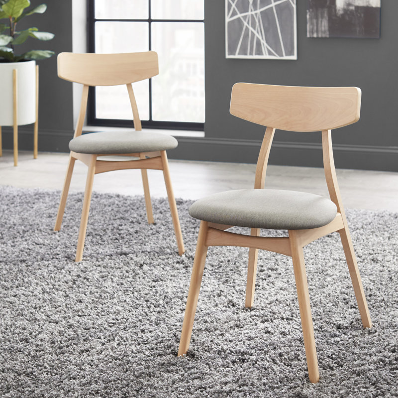 Chaise d'appoint Brunehilde, Gris, Naturel