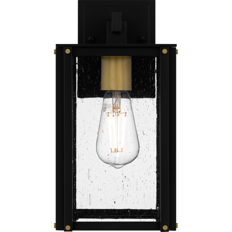 Ablie 1-Light Matte Black Outdoor Wall Lantern