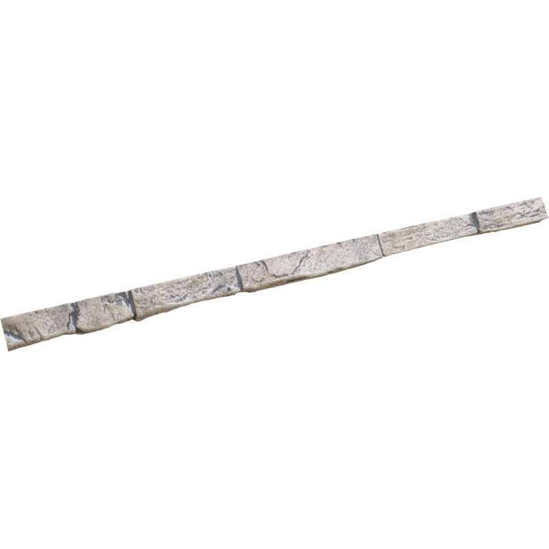 Seuil de bordure universel EverStone pour panneaux de parement en faux pierre, Lin graphite