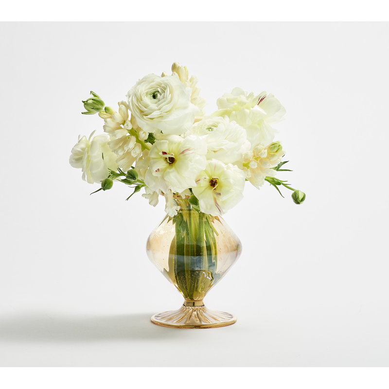 F2023 Handmade Glass Table Vase, Champagne