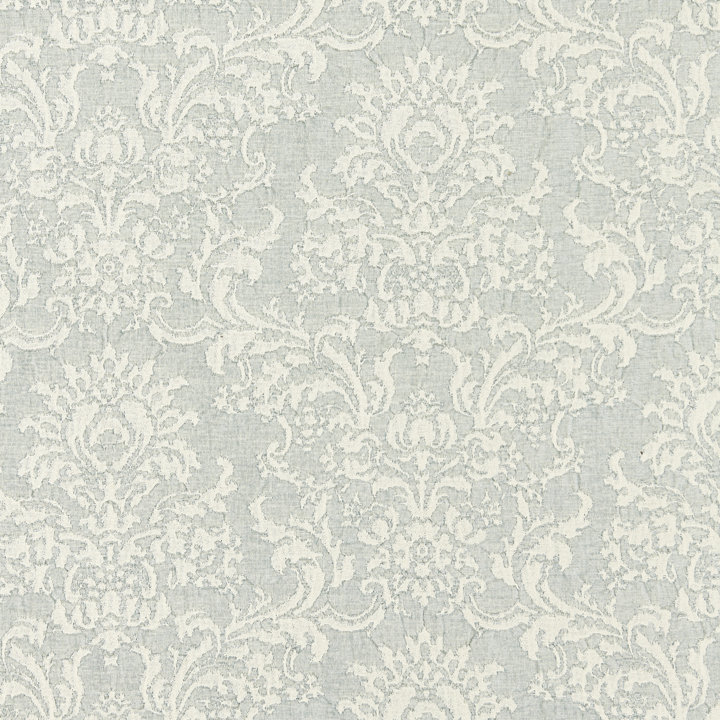 Merchante San Luca Damask Fabric, Pearl Gray