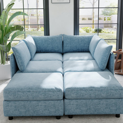 Canapé modulaire modulaire, convertible avec rangement, ensemble de canapé-lit, combinaisons de tissus flexibles pour le confort et le style du salon