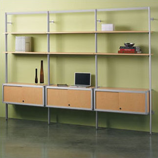 Storage Bookcase, Natural Maple Laminate, Natural Maple Melamine