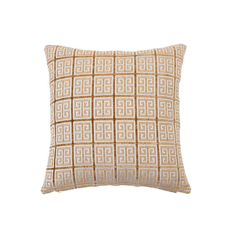 Athena Polyester Geometric Sham, Euro, Gold