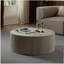 Table basse en faux travertin avec motif en relief accrocheur, travertin