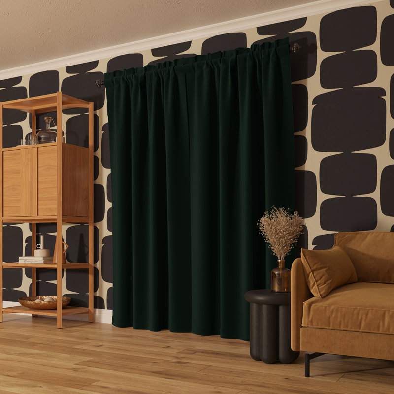 Panneau de rideau 100 % occultant avec passe-tringle de qualité cinéma Oslo Sun Zero, Evergreen, l 52" x L 95"