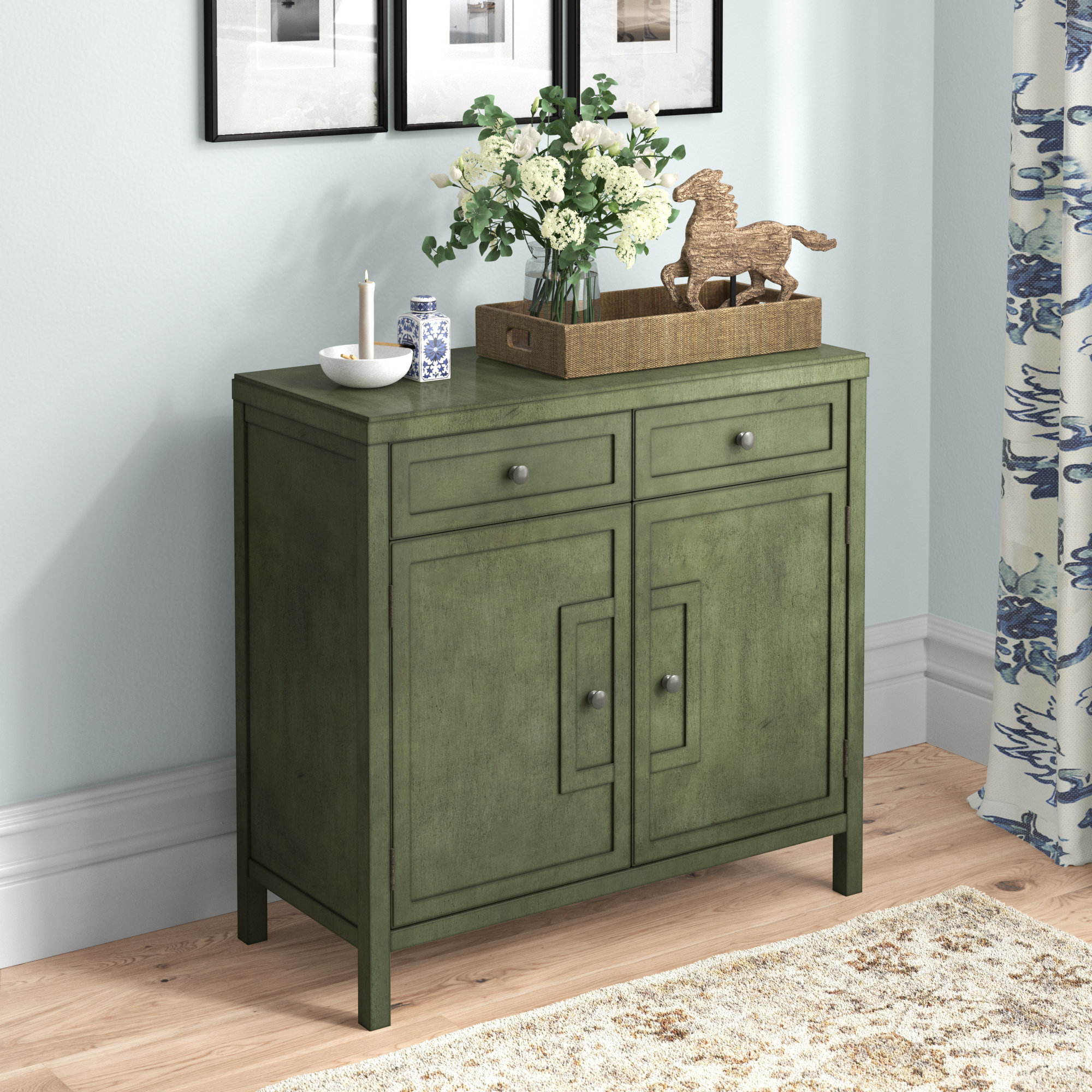 Three Posts Leighty 2-Door Accent Cabinet