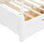 Grand lit plateforme avec lit gigogne simple TG, tiroirs de rangement et tête de lit à broche-635672135