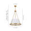 Luminaire suspendu cylindrique à 3 lumières