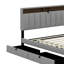 Lit plateforme tapissier avec tête de lit, gigogne et tiroirs de rangement-1640017405-1640017407