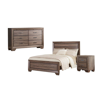 Ensemble de chambre à coucher 3 pièces avec commode Houston