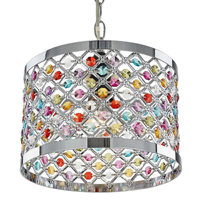 Modern Sparkly Ceiling Pendant Light Shade with Beads