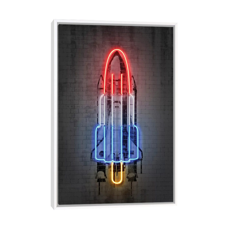«Rocket» - Imprimé, H 60 po x l 40po x P 1,5 po, Toile blanche encadrée