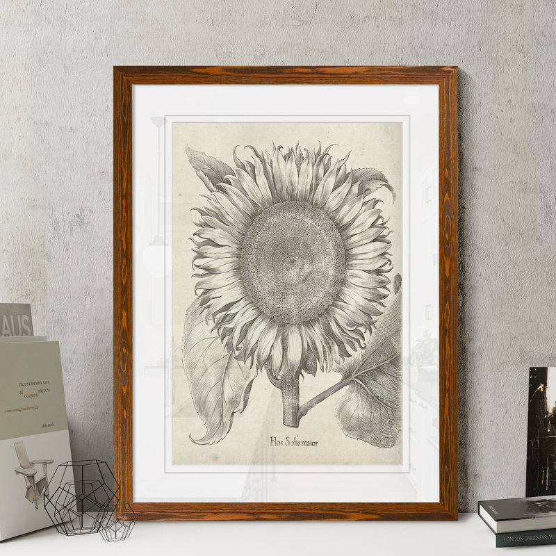 « fresco-tournesol i » par paul cezanne-reproduction d’art sur image, H 32 po x l 44 po x 1,25 po, Papier avec cadre érable