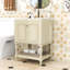 Meuble-lavabo de salle de bain avec lavabo en céramique, tablette et rangement fermé-1100966543