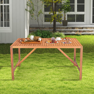 Bylas Rectangular Acacia Outdoor Dining Table