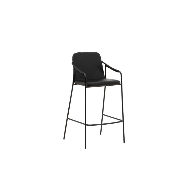 Emmet Upholstered Counter Stool with Metal Frame