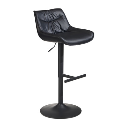 Creagh Swivel Upholstered Adjustable Height Counter Stool with Metal Frame