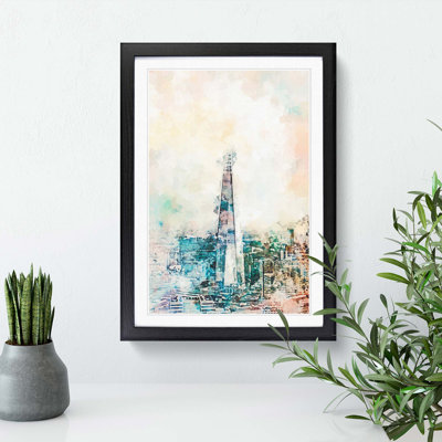 The Shard Building London in Abstract - Framed Print