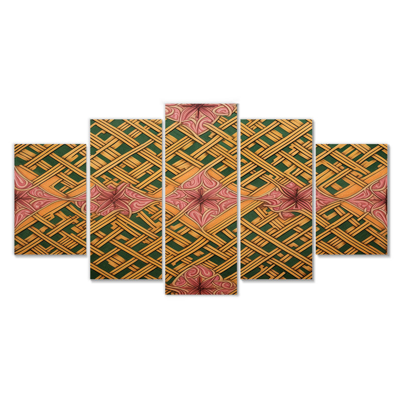 Celtic Pattern - Geometric Wall Art Set 5 Piece, 32" H x 60" W