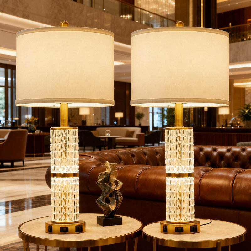 Ensemble de 2 lampes de table Modern Crystal Modern