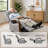 Dual Motor Recliner Chair, Adjustable Recliner with Lumbar Support and Padded Seat Backrest-1338344698