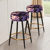 Enchanted Dusk Moody Patterns - Floral Bar Stools Set Of 2