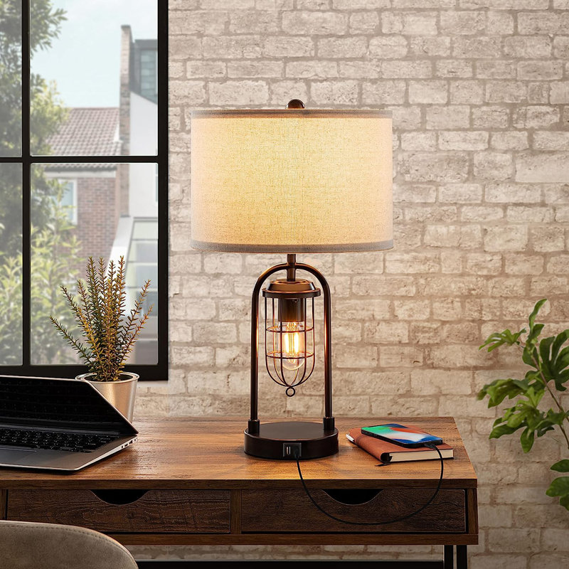 Deidamia Metal USB Table Lamp