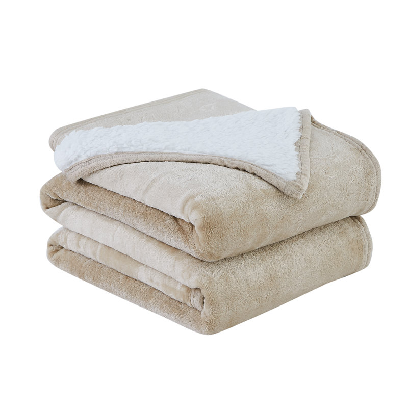 Jeté en sherpa surdimensionné et confortable Southshore Fine Linens, Très grand, Sable