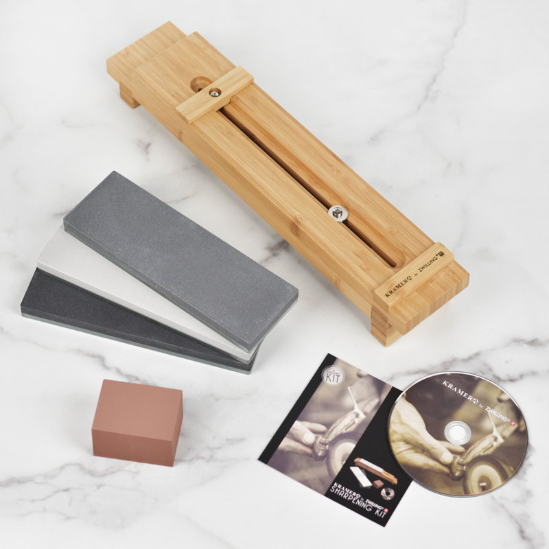 Zwilling JA Henckels Bob Kramer 6 Piece Glass Water Sharpening Stone Set