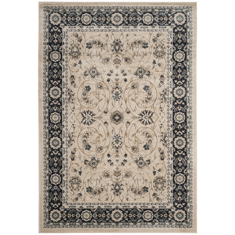 Klose Performance Oriental Rug, Rectangle 8' x 10', Beige/Black