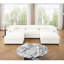 Canapé moderne modulaire en U avec rangement et 2 repose-pieds en chenille 5 pièces-541696150