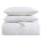 Vera Wang Solid Textured Pleats White Duvet Cover Set-70504414
