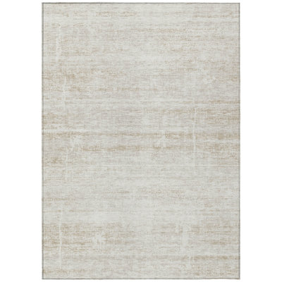 Tapis intérieur lavable abstrait beige ivoire 10 pi x 14 pi