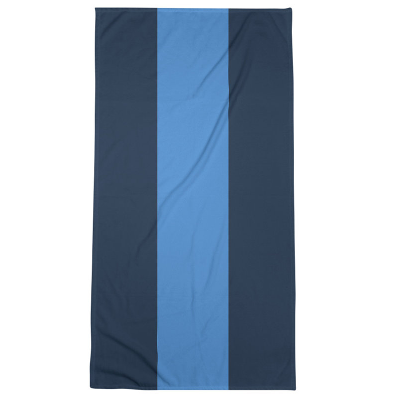 Cotton Blend Beach Towel, Navy Blue/Light Blue