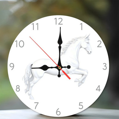 White Unicorn Clock