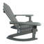 Chaise inclinable d'extérieur en bois gris - Confortable pour la détente Patio polyvalent pour la cour arrière Support de poids solide de 250 lb Assemblage simple Chaise berçante et terrasse spacieuse