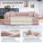 63" Boneless Corduroy Sleeper Sofa Bed, Modular Futon Couch, Compression Foam Sofa with 2 Pillows, No Assembly Required-79693598-76797008