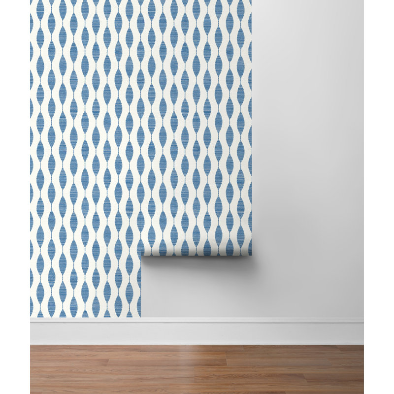 Rouleau de papier peint adhésif L 18 pi x l 20,5 po Kioneli Ditto, Bleu français