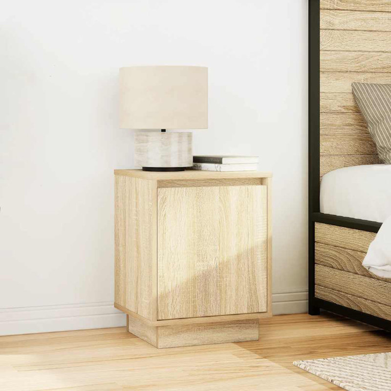 Dariona 38cm W Manufactured Wood Bedside Table, Sonoma Oak