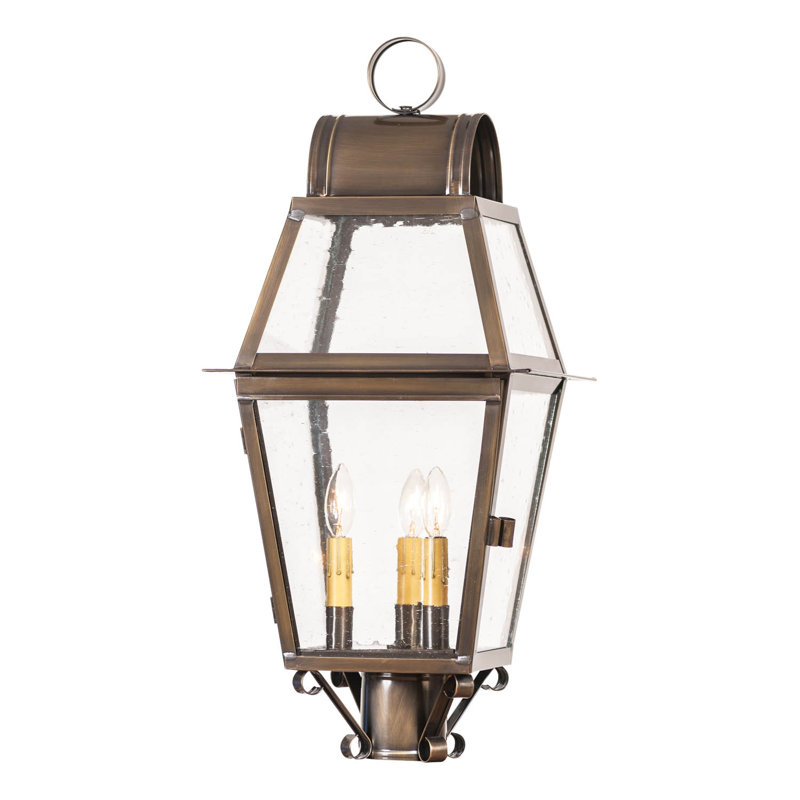 Tête de lanterne câblée 1 lumière H 27 po, Bronze