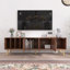Meuble télé Mid-Century moderne en noyer de 70,8 po de largeur pour meuble télé de 80 po ou moins