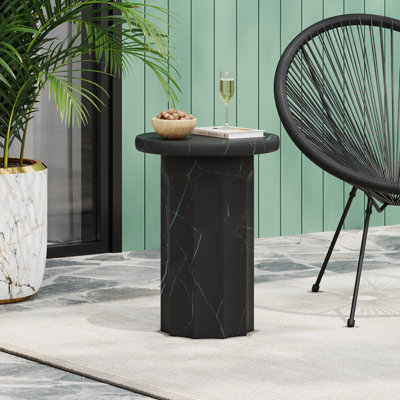 Jamison Outdoor Lightweight Concrete Side Table