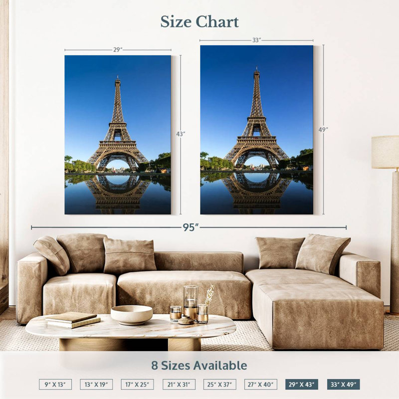Tour Eiffel historique d'Aime, H 51 po x l 34 po