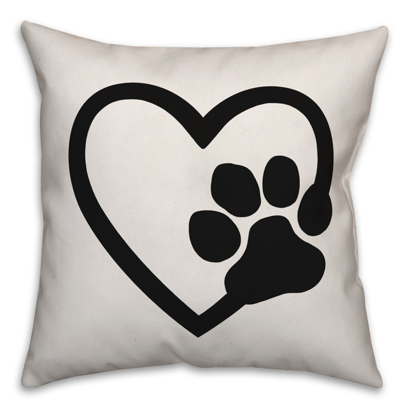  Coussin Paw Heart