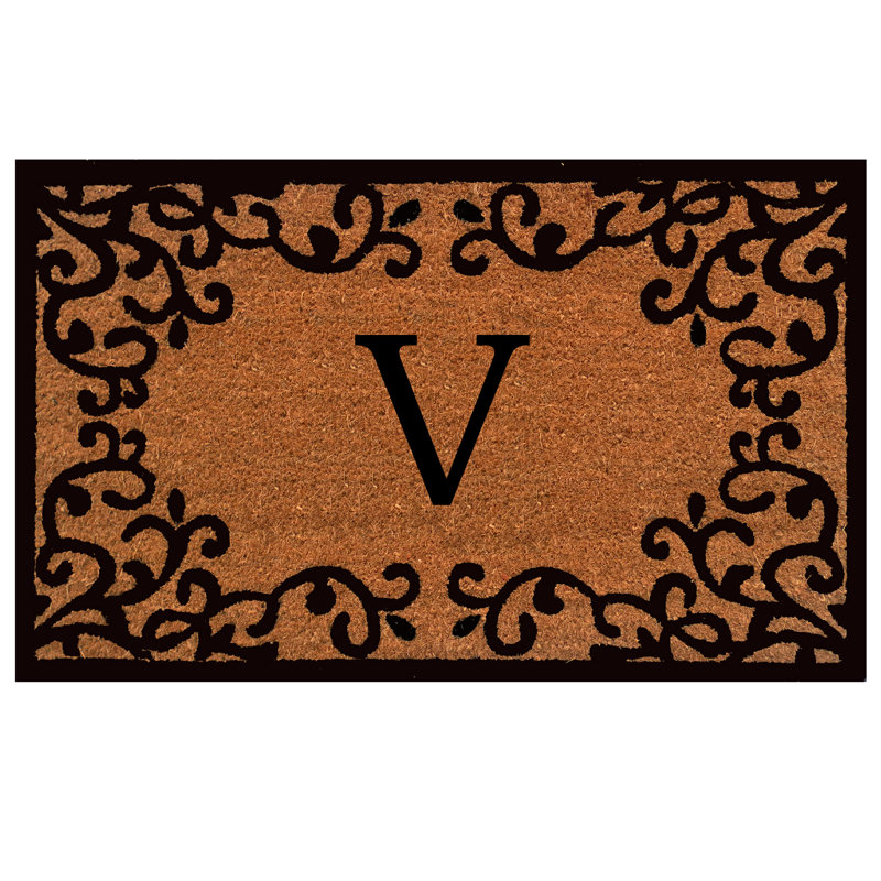 Salguero Non-Slip Outdoor Doormat, V, Rectangle 17" x 29"