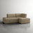 Berlare 3 - Piece Upholstered Boneless Compression Corduroy Modular Sectional Sofa Set with Removable Ottoman – Fully Compressed, No Assembly Required-1334999042