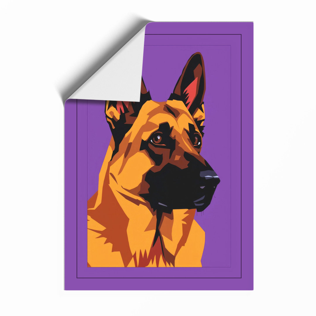 Bold German Shepherd Pop Art - Framed Print