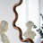 Wooden Accent Mirror with Unique Frame